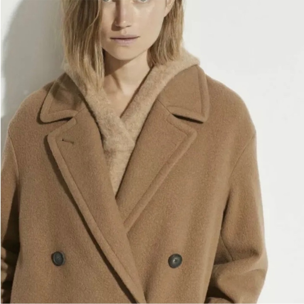 Vince mohair camel tan slouch coat